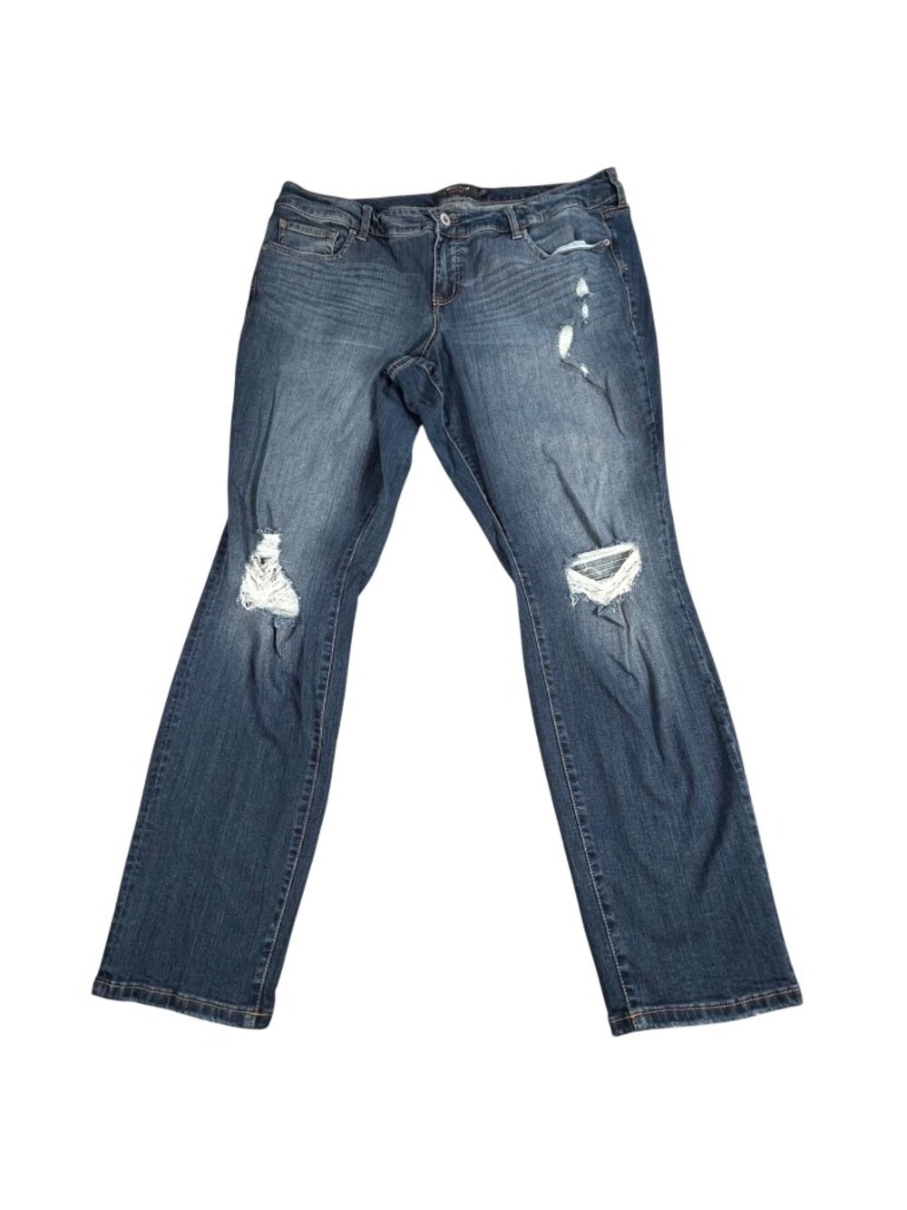 Torrid Premium Boyfriend Jeans Women's 20R Distressed Dark Wash Casual Stretch